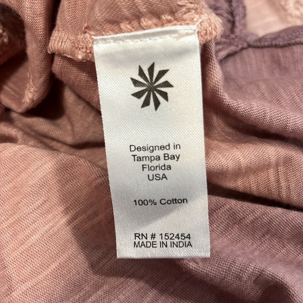 Caité Kyla Embroidered Ombré Cotton Boho Mini Dress Small Pink - Picture 8 of 8